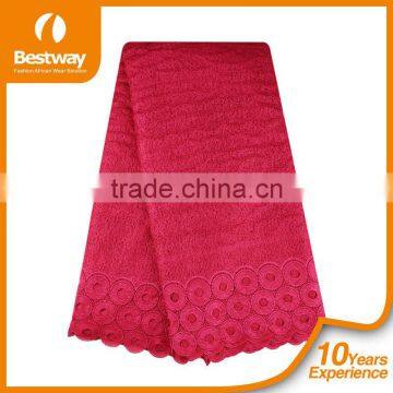 Bestwaytex CP0072 In Green Color Guipure Embroidery Lace Fabric For Wedding photo-5