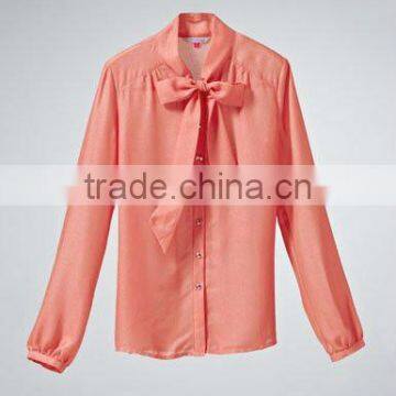 women elegant shirt orange