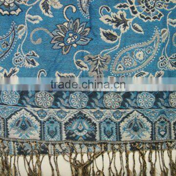 2017 Russian Vogue Ladies Designer Classic Jacquard Paisley Floral Viscose Winter Shawl photo-3