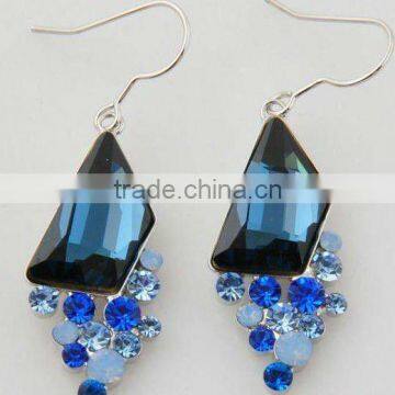 high end crystal earrings, new design gemstone earring jewelry, semi-precious stone jewelry