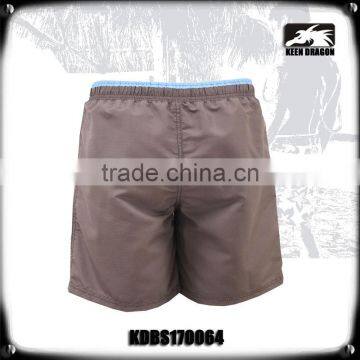 Microfiber Polyester Contrast Solid Color Swim Shorts With Mesh Inside photo-3