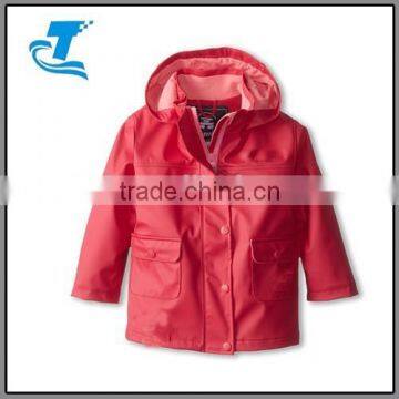 Red Kids Windbreaker Jackets with Hood