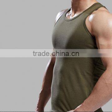 Trade Assurance Custom 100% Cotton Close-fitting Gym Plain Mens Tank Top photo-2
