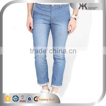 Mens Jeans Denim Jeans Blue Cross Pocket Skinny Fit Jeans Wholesale