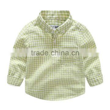 S33458W Baby Shirts Plaid Shirt Boy Child Blouse Cotton Tops Brand Polo Shirts photo-2