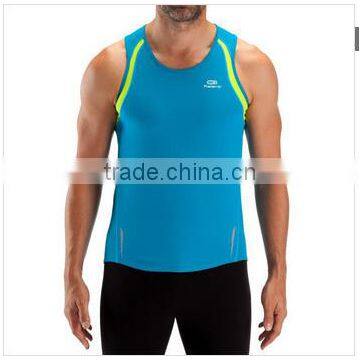 Custom CoolMax Dryfit Moisture Wicking Sleeveless Running Shirts for Men