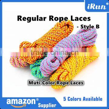 2017 Hot Regular Multi-Color Rope Laces - 5 Lace Color Available - Yeezy Rope Thick Lace Strings for Hiking Boots