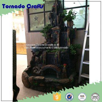 2017 Newly Shop Decoration Indoor Artificial Waterfall Rockery Waterfall Fountain