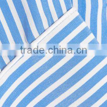 Navy Blue Custom Stripe Women High Quality 100% Silk Sleep Wear photo-4