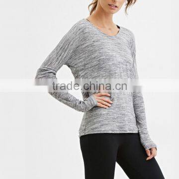 2017 Latest Deisgn Custom Yoga Fitness Sports Wear for Women Longsleeve Shirts photo-2