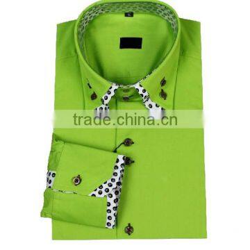 New 100% Cotton Men's Contrast Collar Double Collar Contrast Cuffs Long Sleeve Dress Shirt photo-5