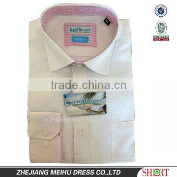 Latest Fashion Hot Sale Custom Contrast Color Linen Hemp Shirt