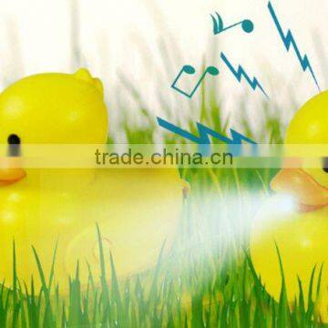 Duck shaped LED light keychain promotion gift printing logo