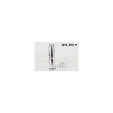 Fashion H67mm Small Lip Balm Containers With Silver UV Electroplating , Lipstick Container