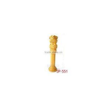 Hand Made Carved Caima Wood Pillar