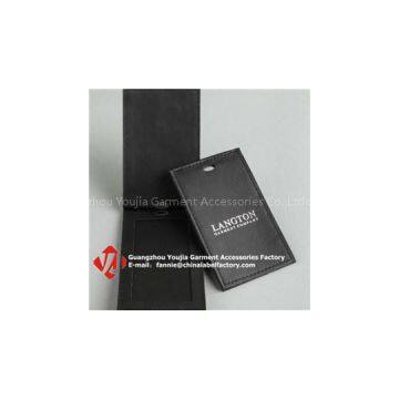 Folding Leather Card Holder/Garment Hang Tag