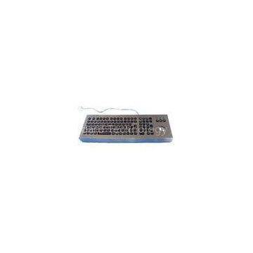 Backlight Military Black Metal Keyboards Vandal Proof With Trackball