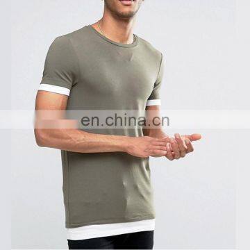 2017 New Arrival Cotton Extral Long Blank TShirt