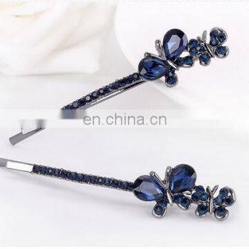 1 Pair Blue Butterfly Hair Accessories Barrettes Bobby Pin Fancy Hair Clip