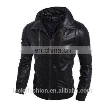 OEM Service Custom Motorcycle PU Leather Jacket Men photo-3