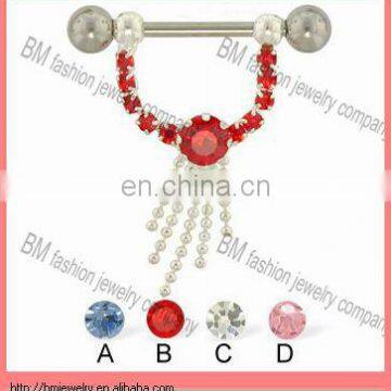 Charming elegant nipple barbell nipple shield piercing jewelry