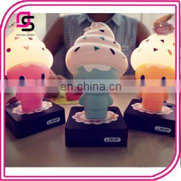 Hot selling cute design LED baby night light high quality ice cream baby night lamp