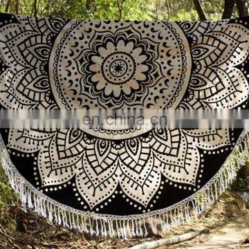 Indian 2017 Wall Hanging 72" Round Tapestry Ombre Mandala Design Beach Towel Wall Hanging photo-3