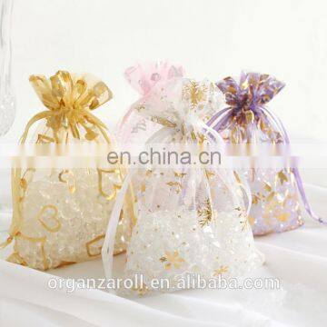 wholesale custom size drawstring organza christmas gift bag