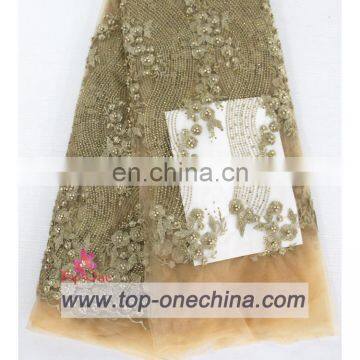 2016 china suppliers africanfrench beaded lace fabric ,wholesale tulle beaded lace fabric ,beaded lace ,tulle lace for wedding