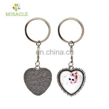 Sublimation DIY Heart Shape metal Keychain