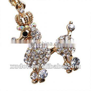 LITTLE POODLE DOG CRYSTAL MOBILE PHONE STRAP/CHARM ACCESSORIES