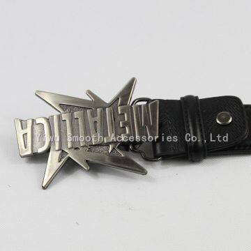 Environmental Decepticons Pattern Men's Belt Smooth Button Letter Buckle