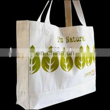 eco-friendly 100% cotton handle shopping bag
