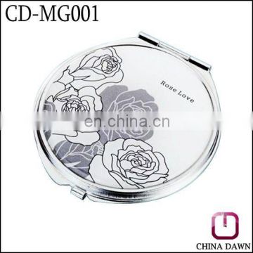 Promotional Round gift pocket mirror with customized logo printing CD-MG001