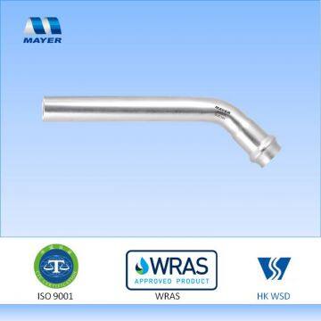 Stainless Steel Elbow 45 degrees with a plain end HONG KONG WSD press fitting