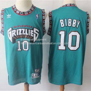 Vancouver Grizzlies #10 Bibby Throwback Green Jersey