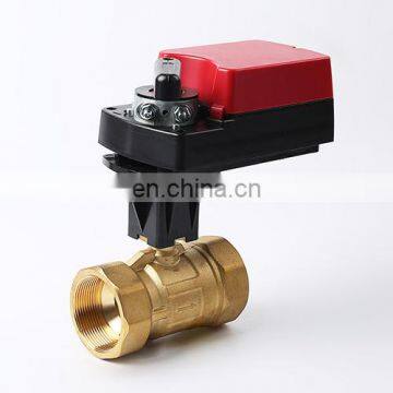 2 way brass 0-10VDC G11/4" DN32 6Nm electric valve for water treatment equipment