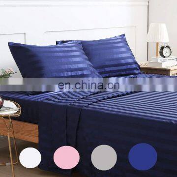 Hot Sales Comforter Luxury Striped Bed Sheet Bedding Set From China photo-3