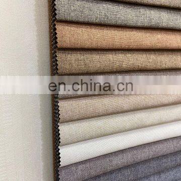 High Quality Upholster 100% Polyester Woven Trending Products Coating Sofa Linen Look Fabric photo-5