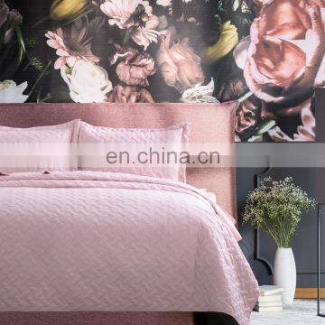 Luxury Designers Commercial Comforters Plain King Size 100% Polyester Quilt Bedspread Set photo-2