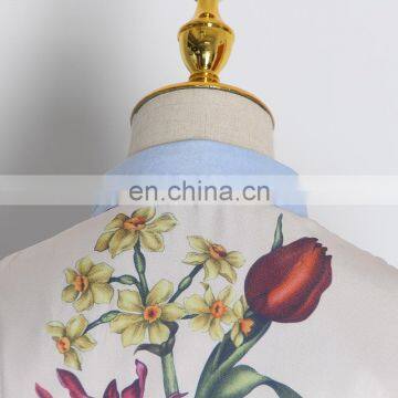 TWOTWINSTYLE Patchwork Hit Color Lapel Collar Long Sleeve Large Size Casual Blouse Female photo-6