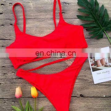 Hibkn Solid Bikini Set Push up Cut Out Bikini Brazilian 2019 Black Swimsuit Monokini Biquini Women Swimsuits Swimsuit Female photo-2