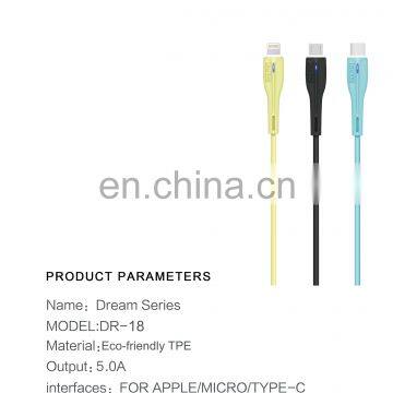 5A Quickly Charging Use High Flame -retardant Material Without Heating for Iphone Micro Type-c Data Cable photo-4