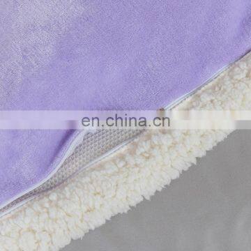 Manufacturers Wholesale Two Sided Design Thick Plain Imitate Lamb Wool Micro Coral Fleece Outdoor Adult Throw Blanket for Winter photo-4