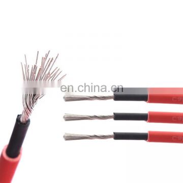 Cheap PV1-F underground electrical 1 core 6mm red tuv solar ac cable dc suppliers