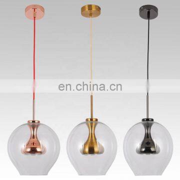 Modern E27 Clear Glass Ball Decorative Energy Saving Ceiling Pendant Lamp photo-5