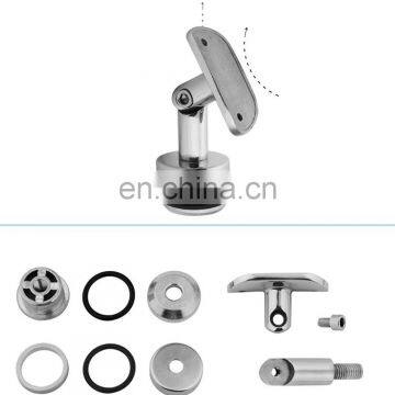 Adjustable Stainless Steel Wall Mounted Round Flat Tube Balustrade Handrail Pipe Bracket photo-6