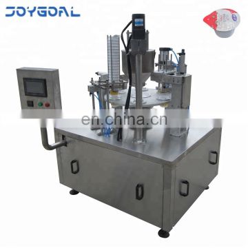 ce standard full automatic yogurt plastic cup filling sealing machine