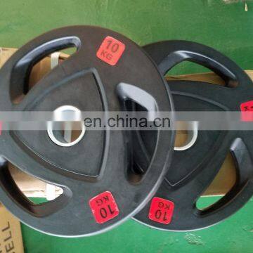 Commercial Gym Equipment Accessory LZX - 023 Rummber Covered 3 Holes Fitness Equipment Weight Plate