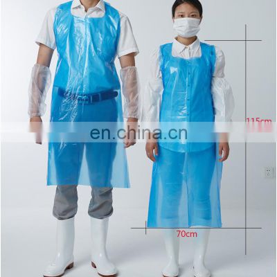 Disposable Blue Aprons  Transparent CPE Plastic Medical Grade Disposable Kitchen Painting Salon Restaurant Drug STORES